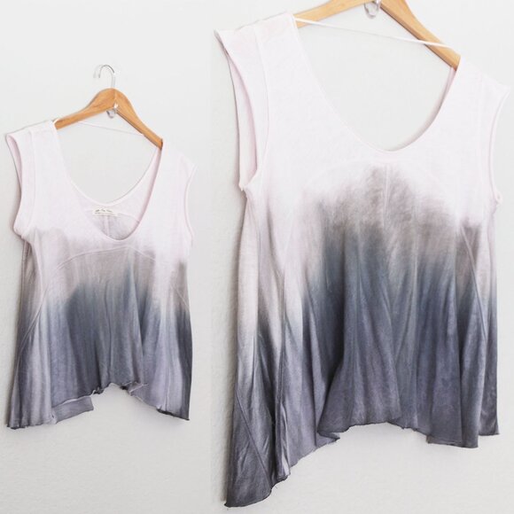 Free People Paradise Dip Dye Tee Lilac Fog Combo Oversized Flowy Knit Beach XS - Picture 15 of 16